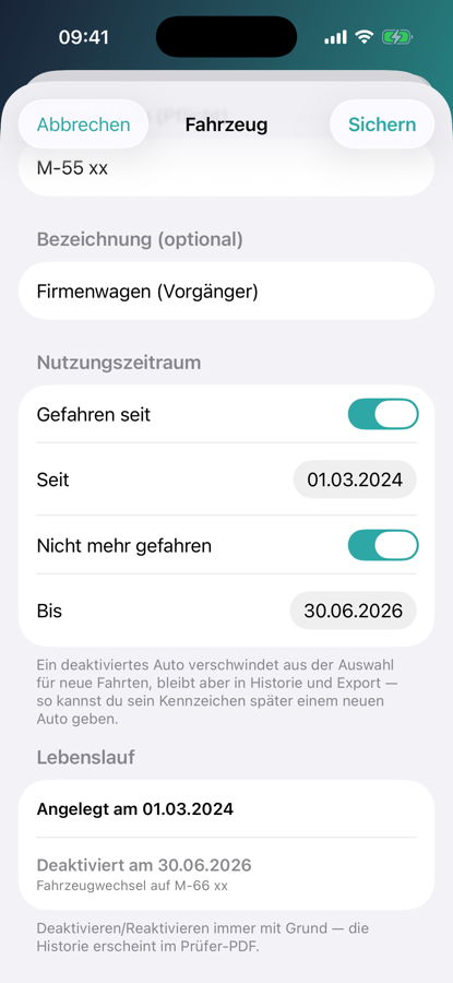 Spurando — Fahrzeuge mit Lebenslauf